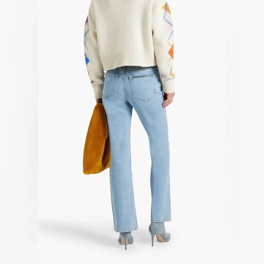 GANNI Betzy High Rise Flare Jeans in Light Denim - Picture 3 of 4